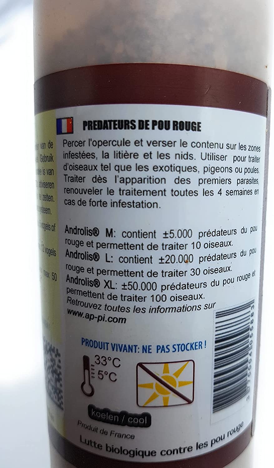 ANDROLIS ®, prédateur naturel du poux rouge