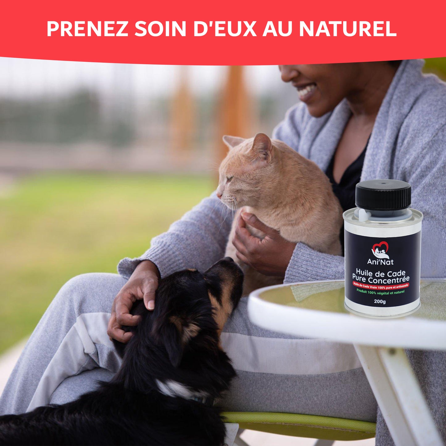 Huile de Cade pure concentrée 200gr avec pinceau applicateur