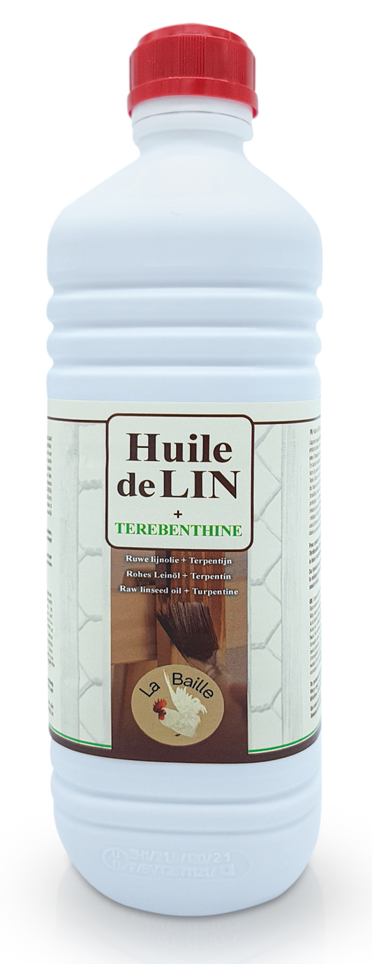 Mélange Huile de Lin Crue & Térébenthine – Protection et entretien du bois