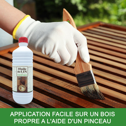 Mélange Huile de Lin Crue & Térébenthine – Protection et entretien du bois