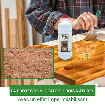 Mélange Huile de Lin Crue & Térébenthine – Protection et entretien du bois