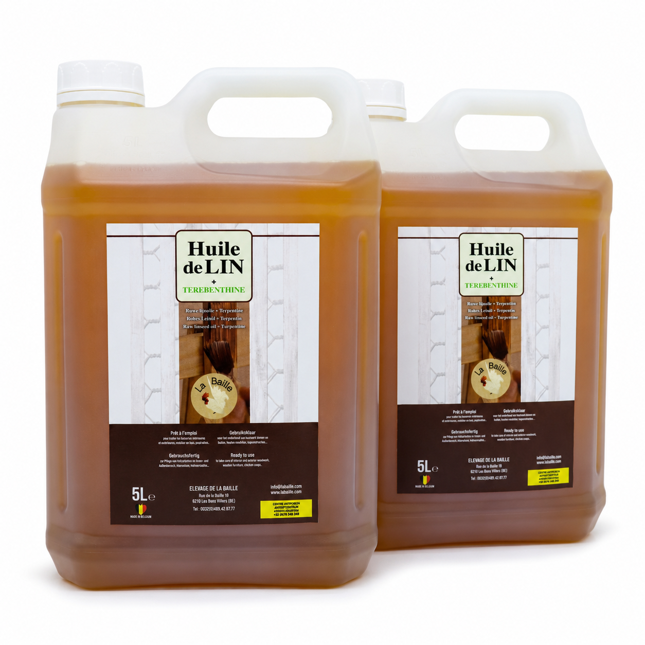 Mélange Huile de Lin Crue & Térébenthine – Protection et entretien du bois